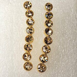 Long Crystal Bridal Earrings Elegant Crystal Long earrings